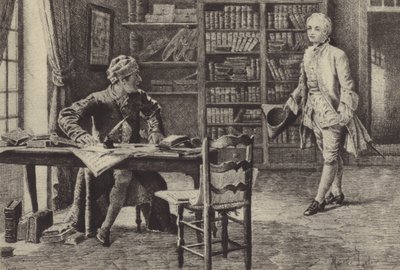 Illustration pour le Livre IX des Confessions de Jean-Jacques Rousseau - Maurice Leloir