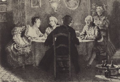 Illustration pour le Livre VIII des Confessions de Jean-Jacques Rousseau - Maurice Leloir