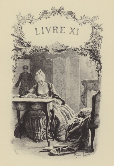 Illustration pour le Livre XI des Confessions de Jean-Jacques Rousseau - Maurice Leloir