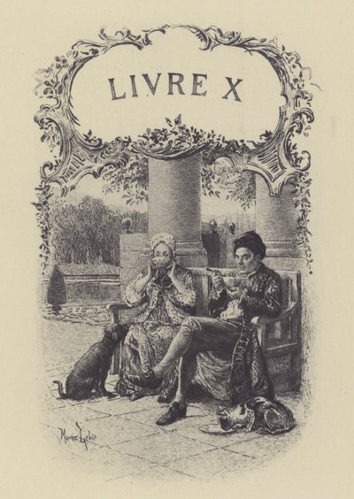 Illustration pour le Livre X des Confessions de Jean-Jacques Rousseau - Maurice Leloir