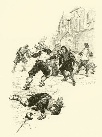 Illustration pour Les Trois Mousquetaires - Maurice Leloir
