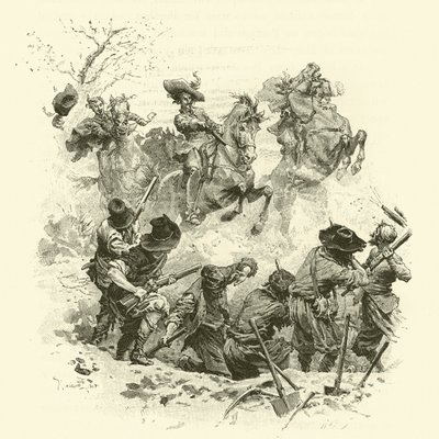 Illustration pour Les Trois Mousquetaires - Maurice Leloir