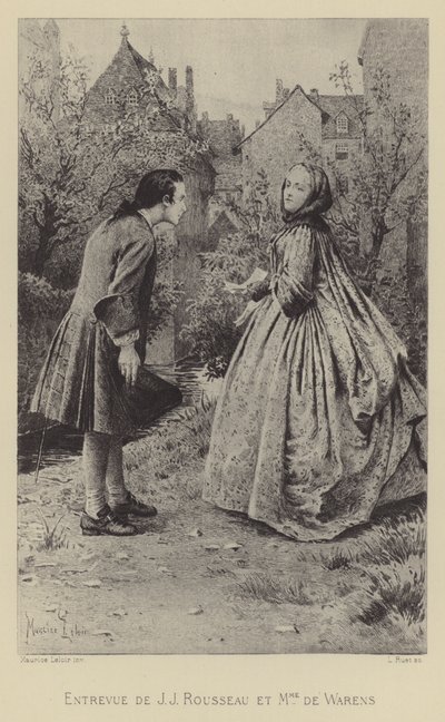 Rencontre de Jean-Jacques Rousseau et Madame de Warens - Maurice Leloir