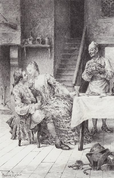 Scène de Manon Lescaut - Maurice Leloir