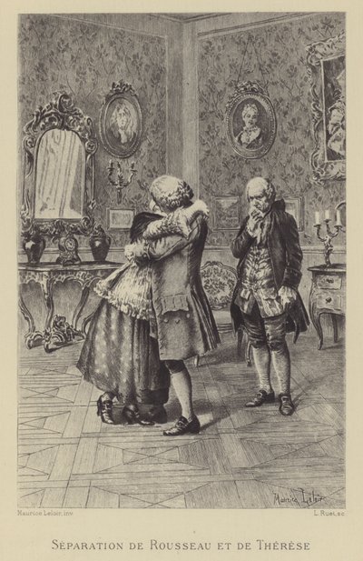 Séparation de Rousseau et Thérèse - Maurice Leloir
