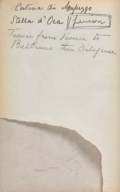 Carnet de croquis italien : Notes (page 3) - Maurice Prendergast