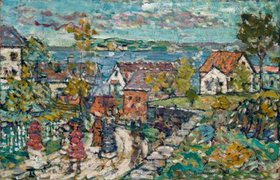 Paysage (Route et ville) - Maurice Prendergast