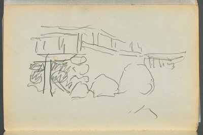 Sketchbook- The Granite Shore Hotel, Rockport, page 178 : Clôture - Maurice Prendergast