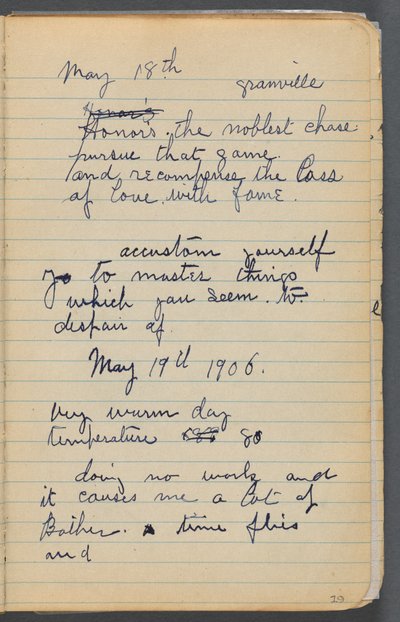 Carnet de croquis, page 019 : Notes - Maurice Prendergast