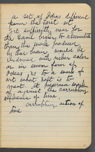 Carnet de croquis, page 037 : Notes - Maurice Prendergast