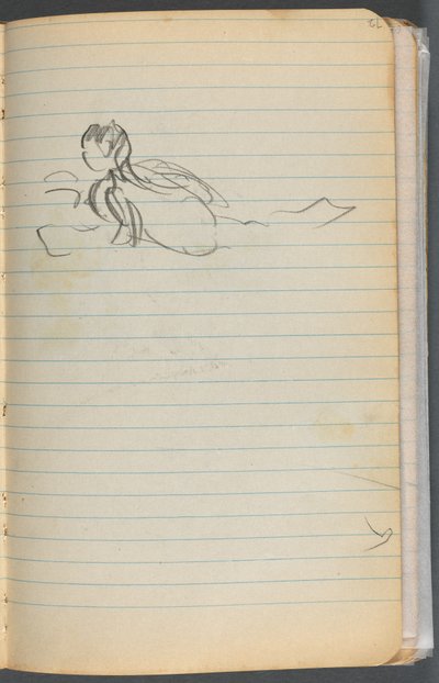 Carnet de croquis, page 072 : Figure de natation - Maurice Prendergast