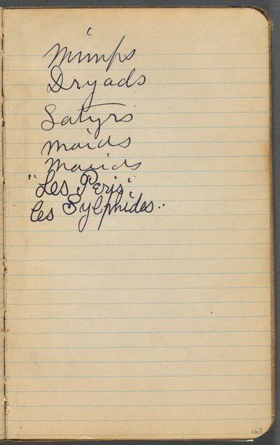 Carnet de croquis, page 167 : Notes - Maurice Prendergast