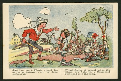 Carte postale, satirique en couleurs - Maurice Radiguet