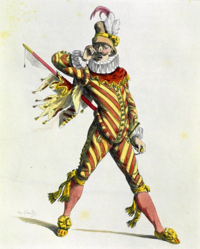 Capitaine Spavento (gravure) - Maurice Sand