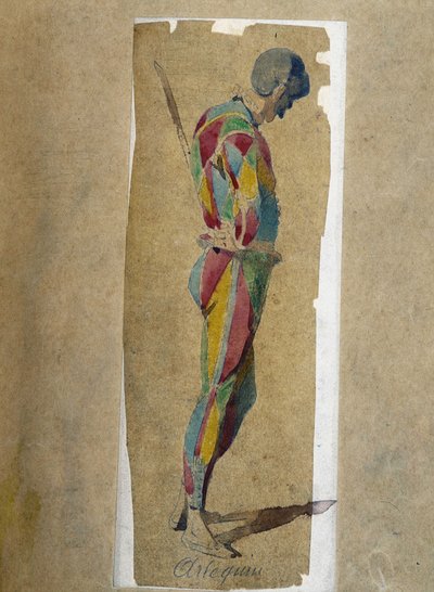 Arlequin - dans « Masques et bouffons » (comédie italienne), texte et dessins de Maurice Sand, gravures par A. Manceau, préface de Georges Sand - Maurice Sand