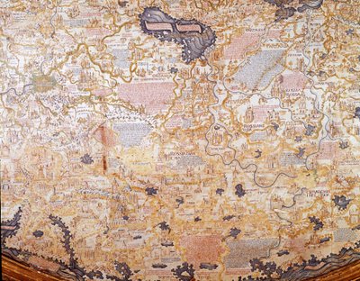 Vue de la Russie (détail) de la carte du monde (mappamundi) du frère Maurus (Mauro) camaldule 1459 Biblioteca Marciana, Venise - Mauro Fra