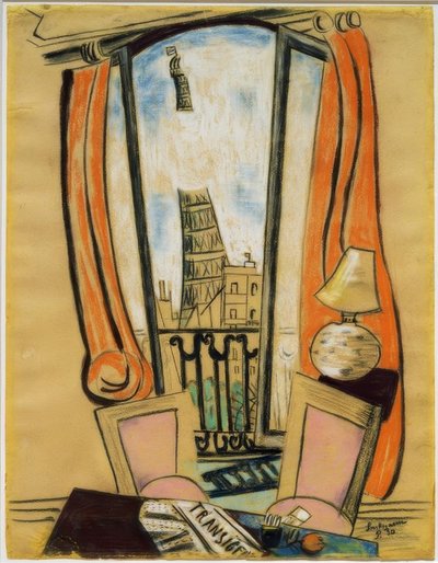 Vue de la Fenêtre (Tour Eiffel) - Max Beckmann