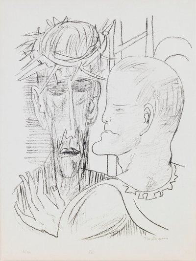 Christ et Pilate, planche 15 du portfolio « Jour et Rêve » - Max Beckmann