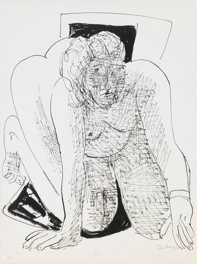 Femme rampante, planche 5 du portfolio « Jour et rêve » - Max Beckmann