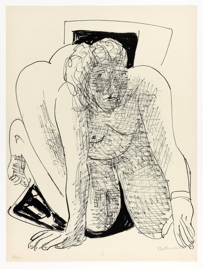 Femme rampante, planche cinq de Jour et Rêve - Max Beckmann