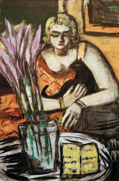Femme avec chat - Max Beckmann