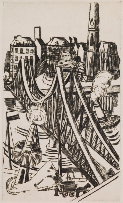 Large Bridge ("Eiserner Steg" à Francfort-sur-le-Main) - Max Beckmann