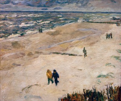 Gens après le travail à la mer (Sur la plage de Wangerooge) - Max Beckmann