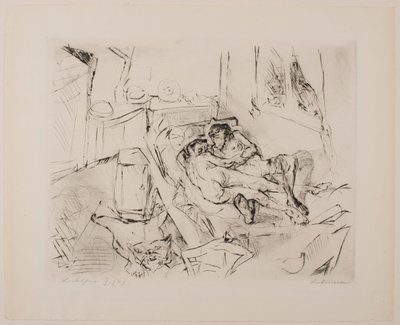Amoureux I, planche 4 du portfolio « Visages » - Max Beckmann