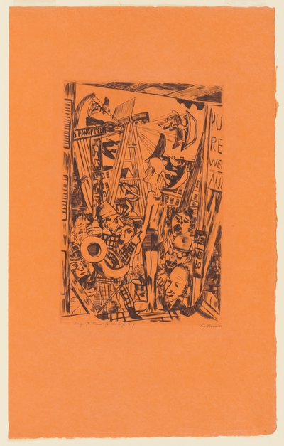 Tafel 5 der Serie: Jährlicher Jahrmarkt - Max Beckmann