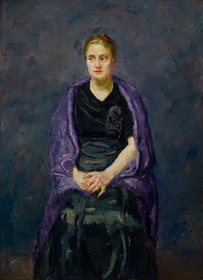 Portrait de Mink avec un châle violet - Max Beckmann