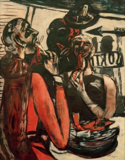 Prunier (Au restaurant Prunier, Paris) - Max Beckmann