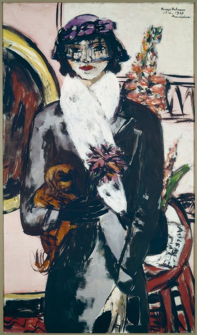 Quappi avec fourrure blanche - Max Beckmann