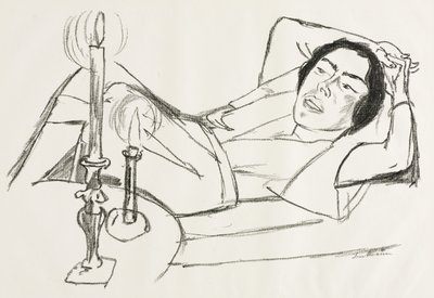 Femme allongée (Portrait de Johanna Loeb) - Max Beckmann