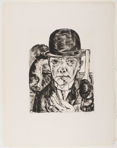 Autoportrait au chapeau melon - Max Beckmann