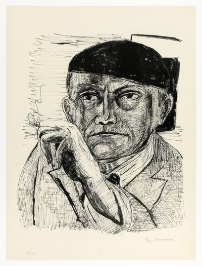 Autoportrait, planche une de Jour et Rêve - Max Beckmann