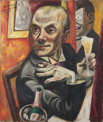 Autoportrait avec une coupe de champagne - Max Beckmann