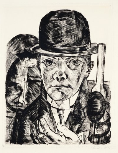 Autoportrait avec chapeau - Max Beckmann