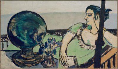 Femme pensive au bord de la mer - Max Beckmann