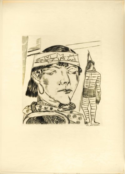 Snake Lade, planche dix de Jahrmarkt - Max Beckmann