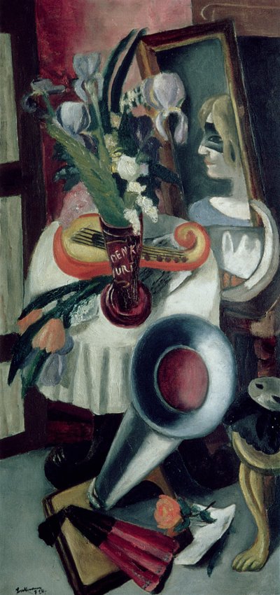 Nature morte avec gramophone et iris - Max Beckmann