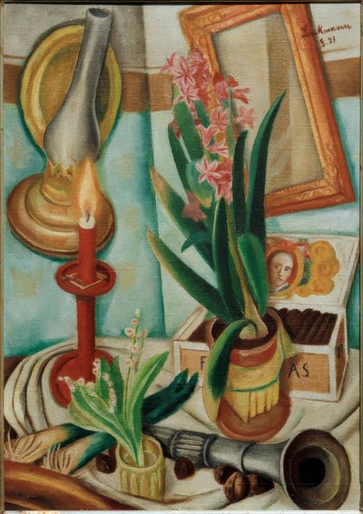 Nature morte avec bougie allumée - Max Beckmann