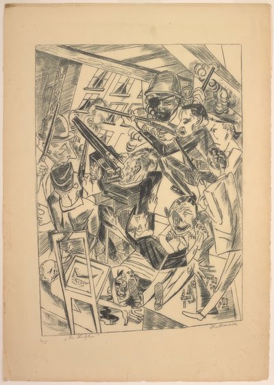 Les Derniers, planche dix de Die Hölle - Max Beckmann