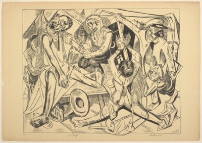 La Nuit, planche sept de Die Hölle - Max Beckmann