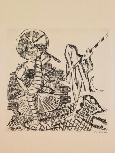 Les Funambules, planche 8 du portfolio « Foire annuelle » - Max Beckmann