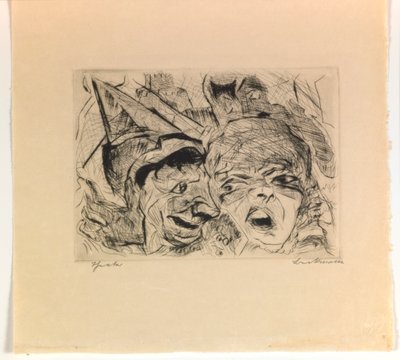 Théâtre, planche 8 du portfolio « Visages » - Max Beckmann