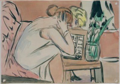 Deux filles lisant - Max Beckmann