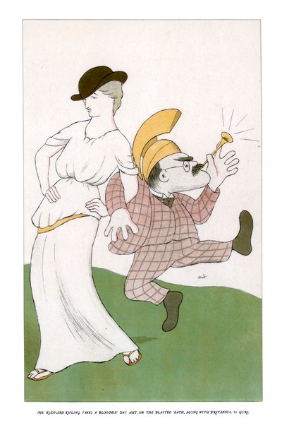 M. Rudyard Kipling prend une journée de repos, sur la terre maudite... 1904 - Henry Maximilian Beerbohm