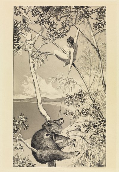 Ours et elfe (Intermezzi, opus IV, feuille 1) - Max Klinger