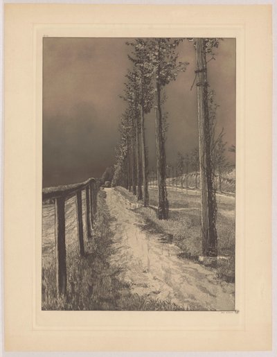 La chaussée, pl. 2, Quatre paysages, op. VII - Max Klinger