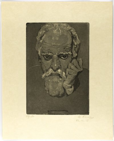 Autoportrait avec le poing sur le visage - Max Klinger